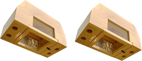 Carpenter Bee Trap for Outside, Leaning Tower Nature Hanging Wood Boring Bee Trap for Outdoor Insect Trap