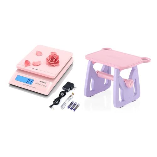 Báscula postal precisa 66 lb rosa con soporte para etiquetas