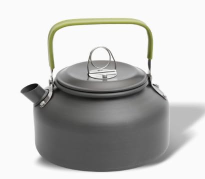 BORDEAG Bouilloire De Camping: 0.8 L Bouilloire à Thé, Ultra Légère Bouilloires Avec Poignée Anti-Chaleur Et Sac De Transport Pour Camping, Pique-Nique,...