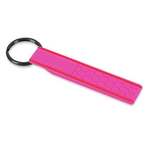 Preisvergleich Produktbild Silikon Schlüsselanhänger mit Schlüsselring - kwmobile Schlüsselband Hausschlüssel Arbeitsschlüssel Autoschlüssel - Pink Rot