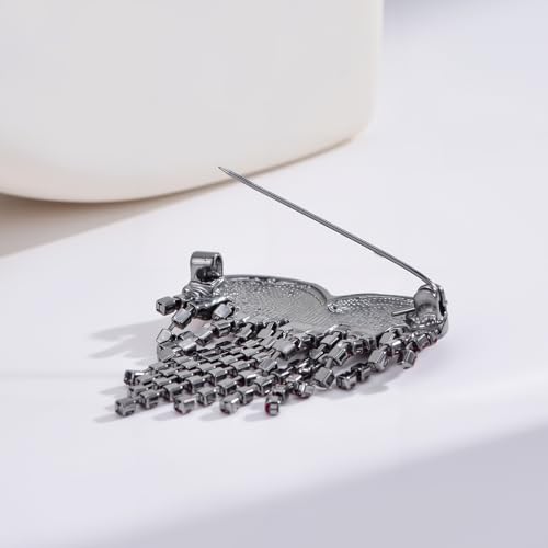 Image of Fashion Rhinestone Heart Brooch Pin for Women