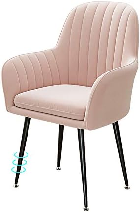 LKLXJ Sofa Chair Bedroom-Leisure Chairs-Living Room Chair With Arms -bar Stools Commercial Home Metal Patio Stools,Upholstered,Height Adjustable,Modern Retro Vanity Chair Pink