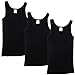HERMKO 2000 3er Pack Mädchen Unterhemd aus 100% Bio-Baumwolle, Farbe:schwarz, Größe:164