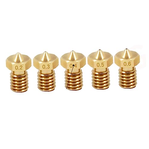 Zerodeko 10pcs Printer Nozzle Extruder Threaded Brass Nozzle for Filament Printing Accessories