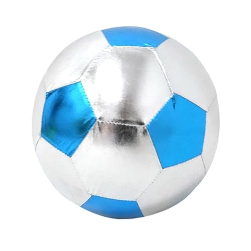 kowaku 25cm インフレータブルサッカーボール 練習用 プロ仕様 光沢トレーニング器具 ゲーム 屋内 屋外 遊び 初心者 ティーンズ用, 青