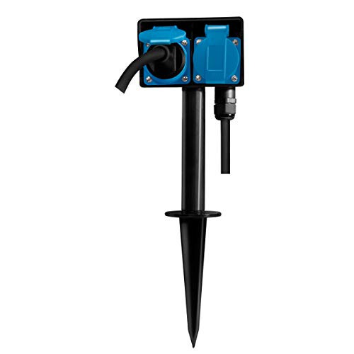 LogiLink LPS214 Outdoor Stromverteiler mit 2 Schutzkontakt Steckdosen weiß
