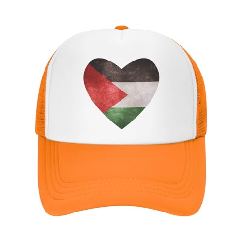 Palestine Heart Flag Trucker Hat Snapback Mesh Baseball Cap Unisex2