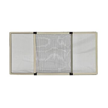 XONE Zanzariera Estensibile Bianco Crema, 40x50cm, Ribaltabile