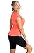 icyzone Workout Running Shirts for Women - Fitness Gym Yoga Exercise Short Sleeve T Shirts Open Back Tops