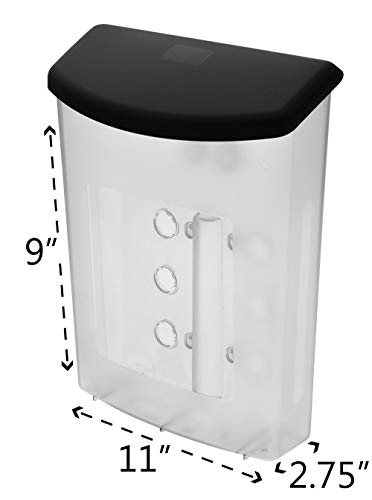 Deflecto 790901 Outdoor Literature Box, Plastic,10-Inch X4-1/2-Inch X13-1/8-Inch,Bk Lid/Cl #TOP1