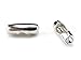 CleverDelights Ball Chain Connector Clasps - 100 Pieces - For 2.4mm Ball Chains - Shiny Silver Color