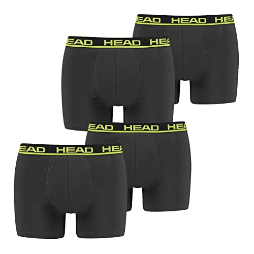 HEAD Boxer, Biancheria intima Uomo, Nero/Verde, L
