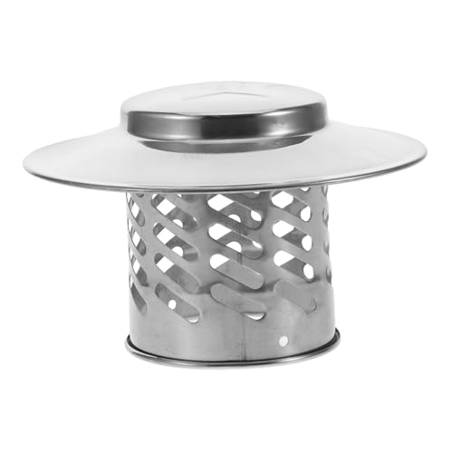 HEMOTON Chapeau de Cheminée Acier Inoxydable Robuste Protection Anti-Pluie et Débris Ventilation Extérieure pour Toit et Conduit de Poêle Finition Polie Argentée Installation Facile