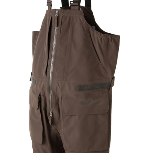 Beretta Men's Suprema 3L Waterfowl Bibs | Waterproof BWB EVO Shell with Cordura Knees, Handwarmer Pockets & Adjustable Straps, Brown Bark, X-Large