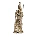 Athena with Owl Medusa Holding Shield Greek Goddess Alabaster Statue Gold 6.69