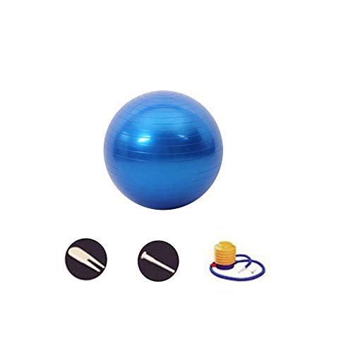 SENDILI Accesorios Gimnasio - Pelotas Ejercicio incluida la Bomba de Pie para Yoga, Fitness, Hombres y Mujeres, Azul-1, 45CM