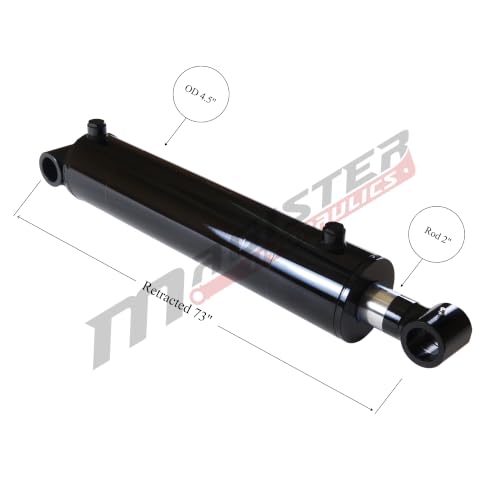 Image of Magister Hydraulic Cylinder 4 inch Bore x 60 inch Stroke, Welded Hydraulic Ram with Cross Tube Ends, Double Acting Hydraulic Piston 3500 PSI (WCT 4x60)