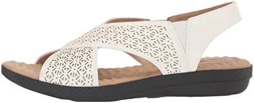 Easy Street Women's Claudia Wedge Sandal, White, 11 Wide | Image 7