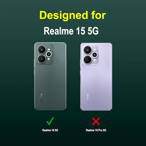 Image of Zapcase Back Case Cover for Realme 15 5G | Compatible for Realme 15 5G Back Cover | Liquid Silicon Magic Case with Camera Protection | Dark Green