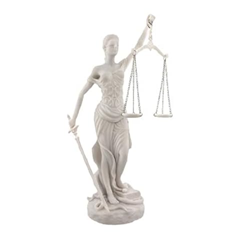 Pacific Giftware Things2Die4 Desktop Lady Justice Marble Finish Statue Justicia Law Scale Cover
