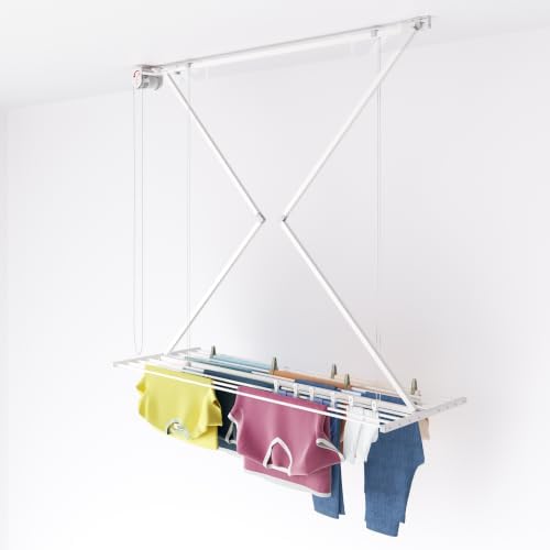 foxydry Mini Ceiling Clothesline, Retractable Drying Rack for Ver...