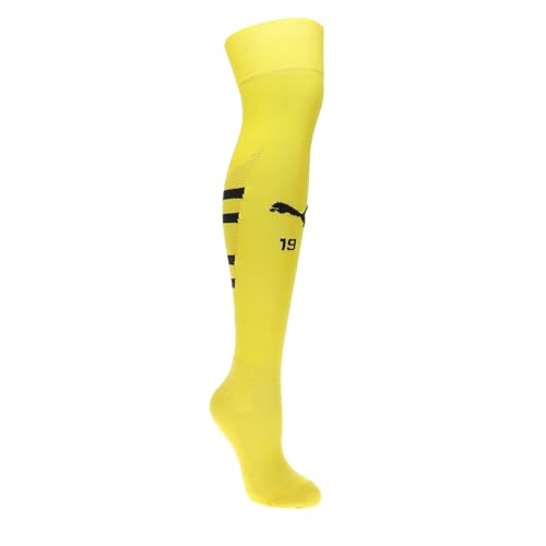 PUMA Mens Team Bvb Graphic High Knee Socks Casual Casual - Yellow