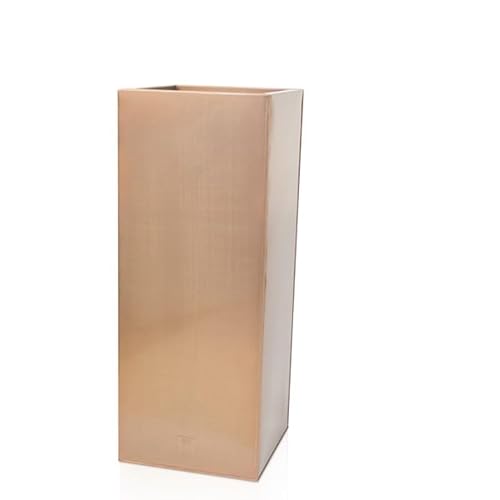Primrose 100cm Zinc Galvanised Tall Cube Planter in Copper