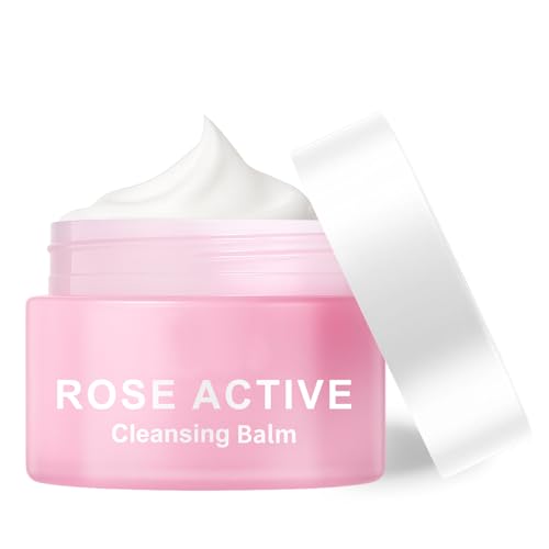GUOYAOLIFU Makeup Melting Cleansing Balm, Waterproof Makeup Remover With Rose,