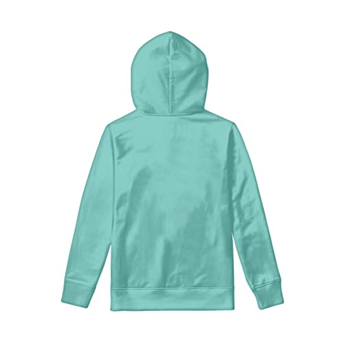 Zfrxign Girls' Hoodies Cute Cat Print Hooded Sweatshirts Tops 8-10 Years Toddler Kids Pullover Sweaters With Pockets Lightweight Fall Spring Tops Aqua #TOP1