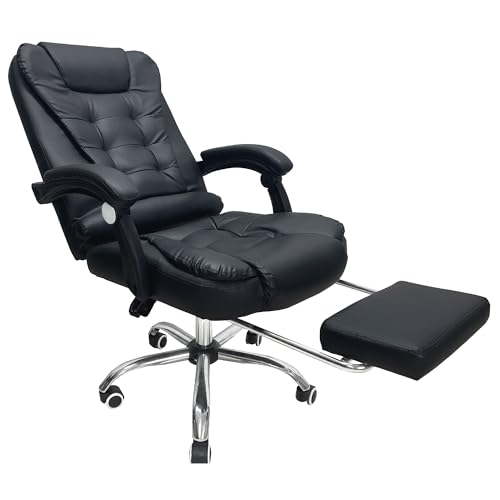 Recopilación de Silla Empresarial de esta semana. 40 X-PROSS Silla De Escritorio Ejecutiva| Asiento Acolchado con Reposa Brazos Y Reposa Pies | Silla Ajustable De Altura Y Ajuste De Respaldo | Base Cromada Giratoria 360° con...