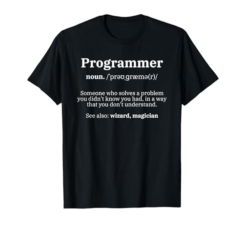 Definition Programmer Meaning - Computer Science & Coding T-Shirt, Men, Black, 3X-Large