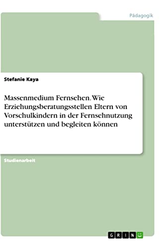 Massenmedium Fernsehen. Wie Erziehungsberatungsstellen Eltern von Vorschulkindern in der Fernsehnutzung unterstützen und begleiten können (German Edition)