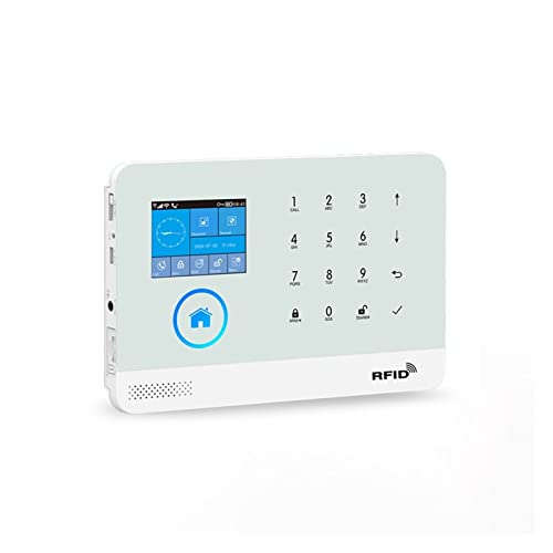Kit Alarma Casa, Wifi gsm Sistema de seguridad de alarma blanca Control de aplicaciones de inicio inteligente con Ip Alarmas de seguridad inalámbricas de cámaras inalámbricas(H)