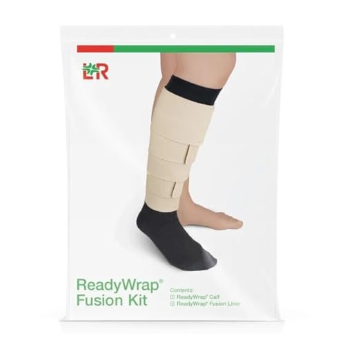 Lohmann ReadyWrap Fusion Leg Wrap Compression Kit, with Liner, Black (Regular Length, Large)