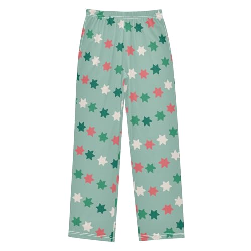 Boys' Pants Christmas Star Long Bottoms Jogger Pants Elastic Waist Trousers with Pockets S-XL