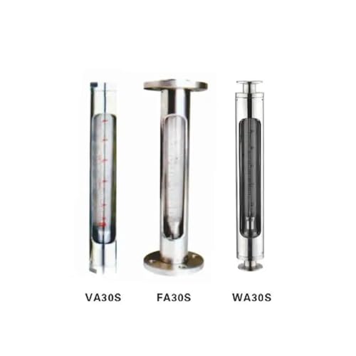 Débitmètre à rotor en verre de précision et bride en acier inoxydable