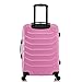InUSA ENDURANCE Luggage with Spinner Wheels | Durable Lightweight Hardside Suitcase, Spacious Travel Bag with Handle and Trolley | 24-Inch Medium Checked Luggage | Pink