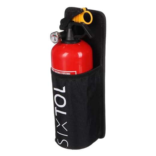 SIXTOL CAR FIRE 1 | Soporte para extintor de incendios | Coche | Velcro | 1 kg | Seguridad