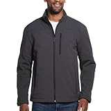 Weatherproof Men's Softshell Jacket for Men, Wind & Water Resistant, Breathable Midweight Outdoor Coat, Lightweight Windbreaker for Spring, Fall & Winter - Charcoal, Large