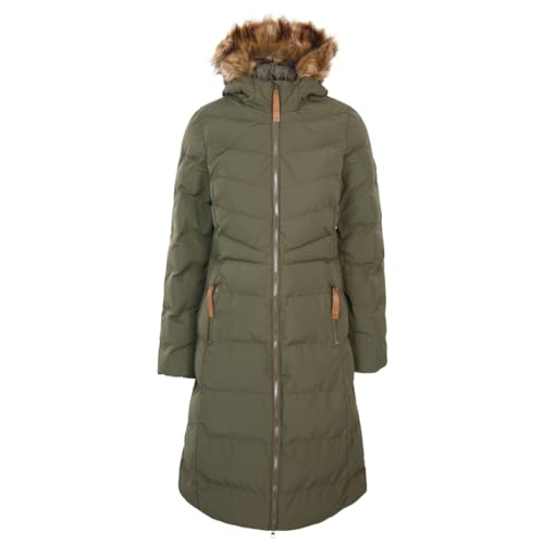 Trespass Womens Jacket Longer Length Padded Casual Coat Fur Trim Audrey X