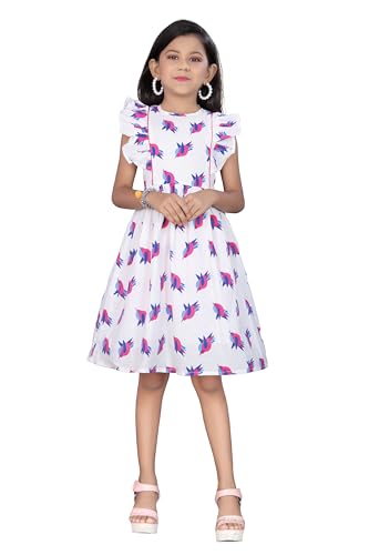 Image of Girls Pure Cotton Soft Frock with Astar, Printed Multicolor for Girl Child