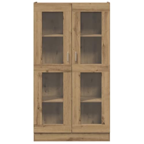 Mueble de salon comedor en roble Artisan para organizar libros y decoracion 5