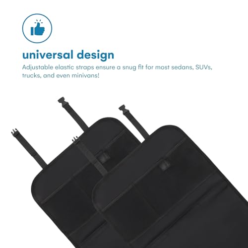 Enovoe KMP-002 Kick Mats Back Seat Protectors For Vehicles Back Seat Kids - 2 Pack Multi Pocket Storage Organizer Back Seat Cover thumb #4