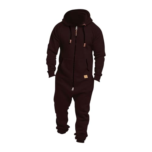 Mono de hombre casual con cremallera y diseño liso estampado para invierno