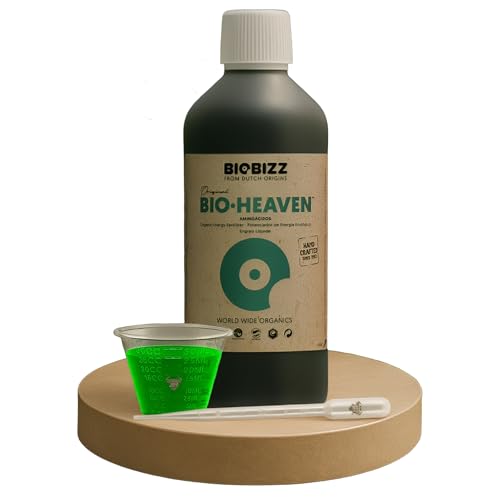 Biobizz Heaven 1L mit Pipette und Messbecher – organischer Pflanzenbooster für maximale Nährstoffaufnahme Blumendünger flüssig