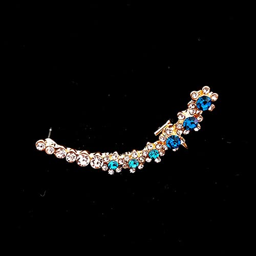 Stud Ear Rings For Women Ear Crystals Earring With Zirconia Silver Earrings Hoop Cuffs Earrings Funky (Blue-1, One Size) #TOP2