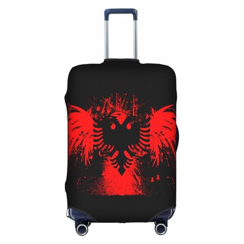 Travel Luggage Cover Albania Albanian Flag Fashion Washable Baggage Suitcase Protector Fit For Luggage Large