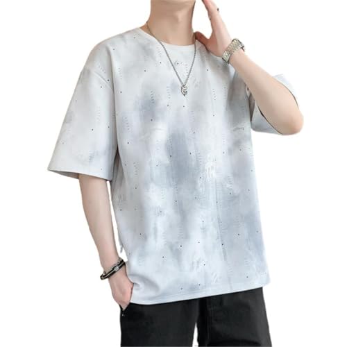 T-shirt col rond homme en coupe ample et t-shirt d'été léger à manches courtes