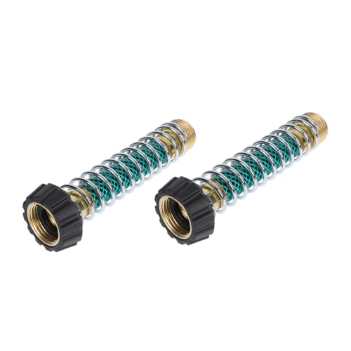 Gogogmee 2piezas Conector De Manguera De Jardín Resorte Antiflexión Protector De Juntas De Tuberías De Agua Adaptador De Grifo De Manguera para Uso Doméstico De Material