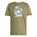 adidas Uomo Camo Shape Graphic T-Shirt, Olive strata, M